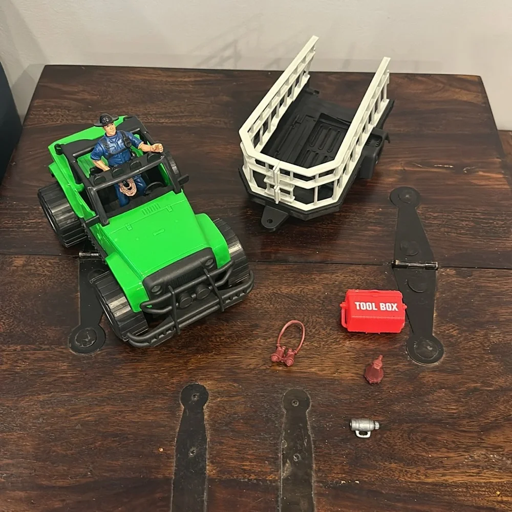 Green Truck with Trailer Toy - Picture 5 of 10